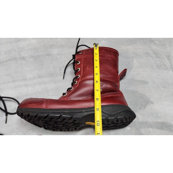 UGG Mens 9.5 Red Burgundy Genuine Leather Insulated Adirondack Boots - Picture 4 of 9